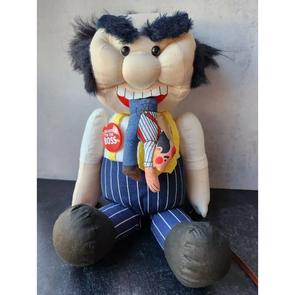 Because I'm the Boss Plush Doll The Item Co Inc Home Office Decor Funny! Vintage
